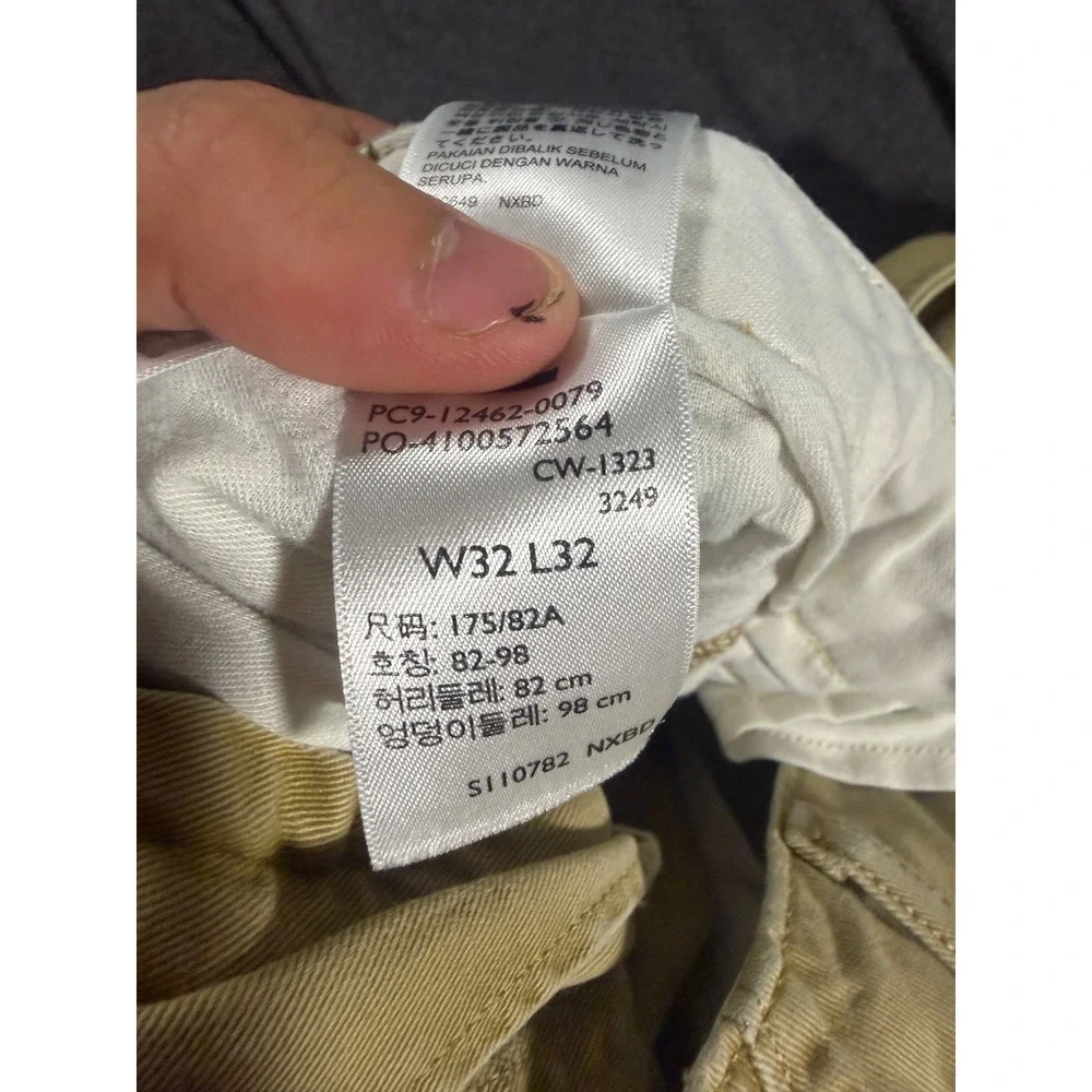 Levis Mens Tan Khaki Cargo Pants Straight Leg W32 L32 PC9-12462-0079 Cotton